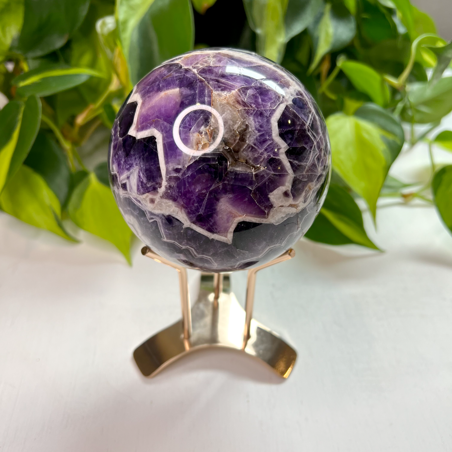Chevron Amethyst Sphere