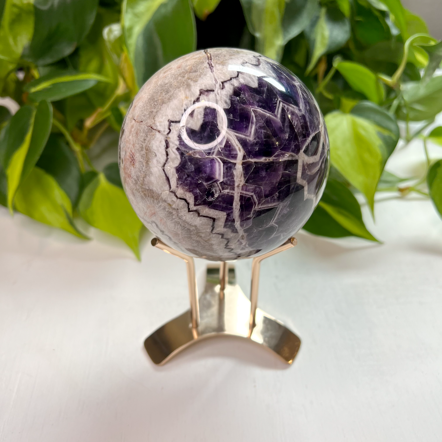 Chevron Amethyst Sphere