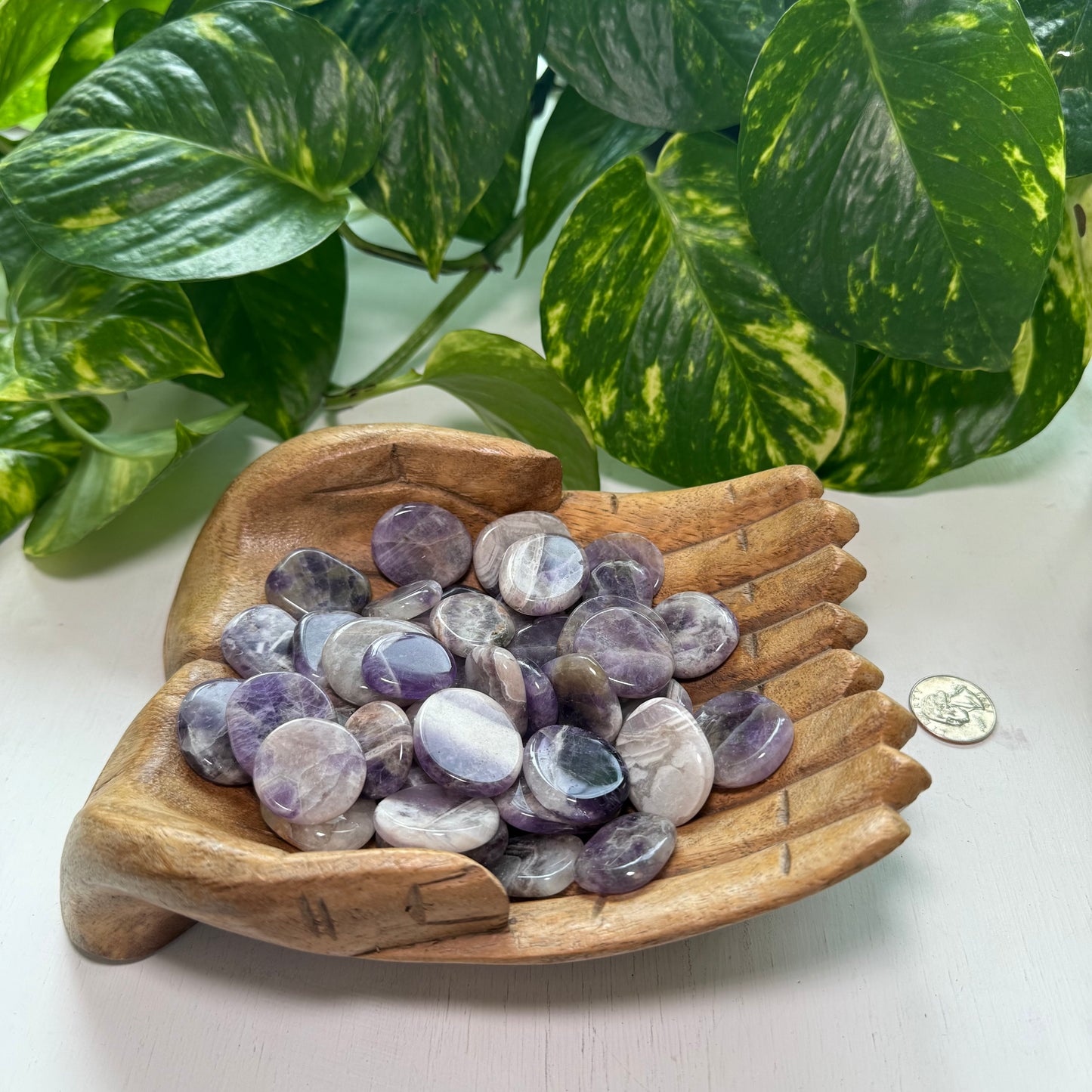 Amethyst worry stones