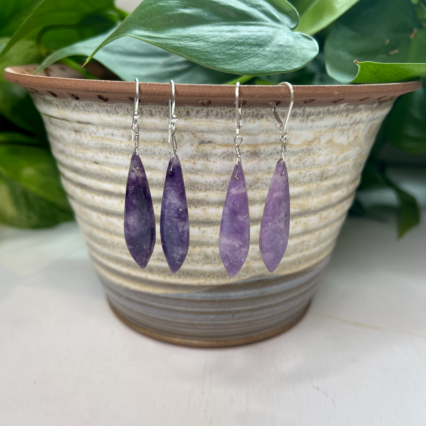 Lepidolite Earrings