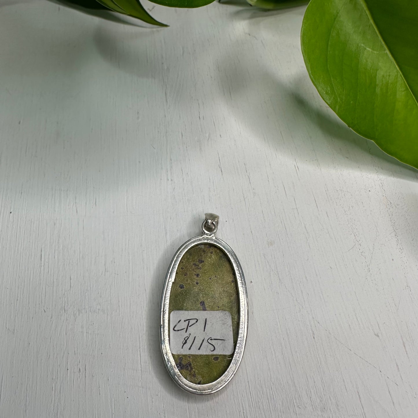 Lizardite Sterling Silver Pendant