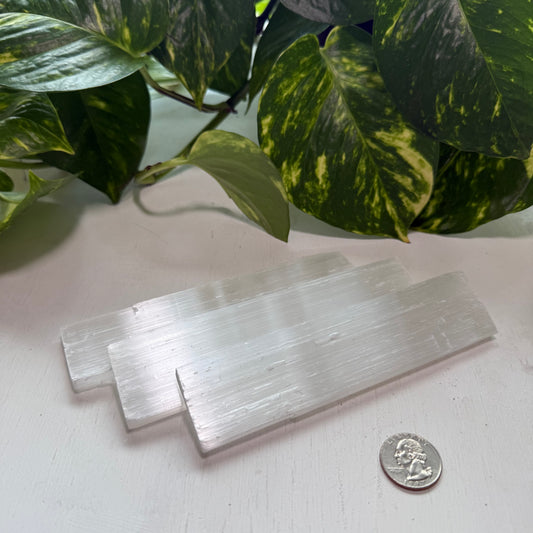 Selenite raw wands
