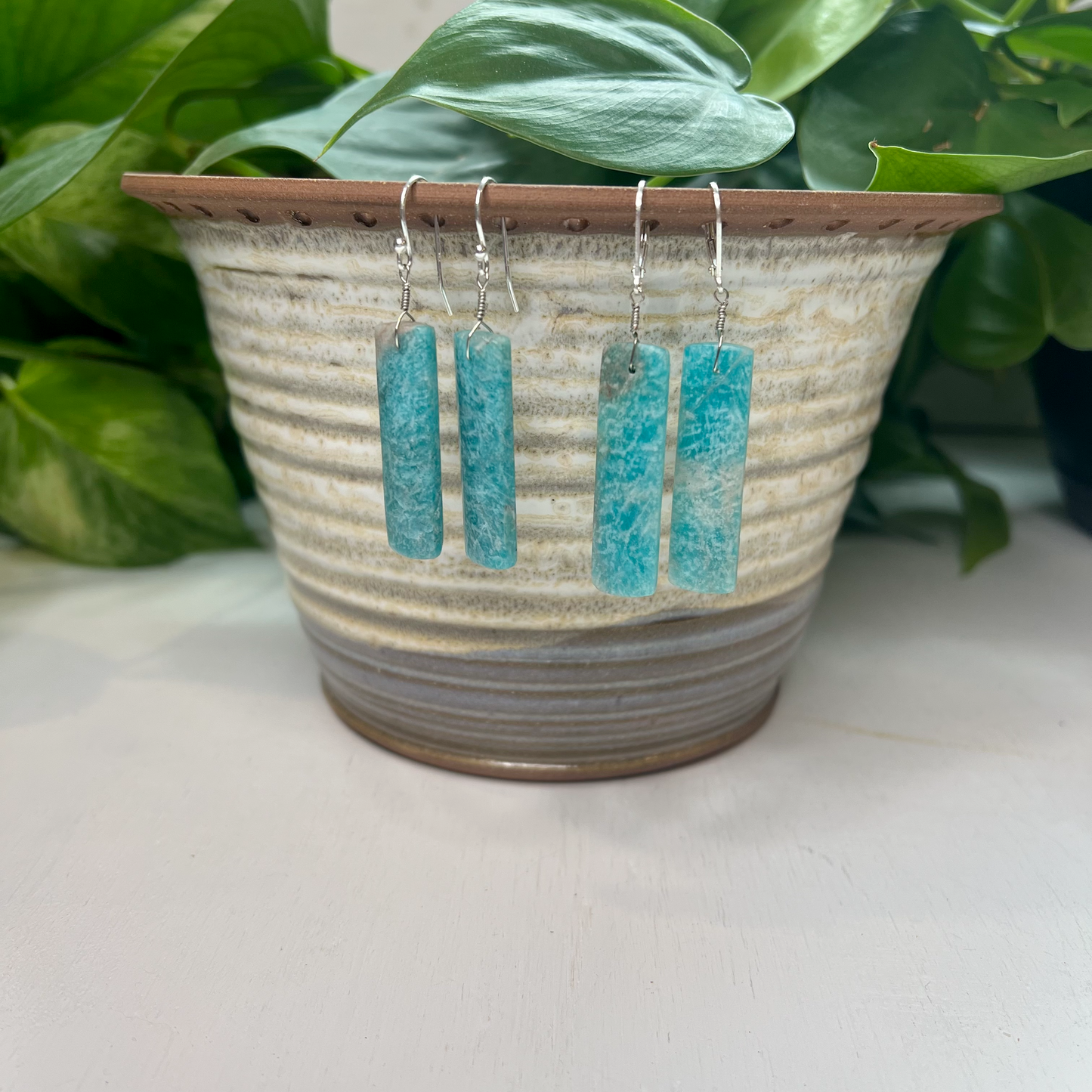 Amazonite Sterling Silver Earrings