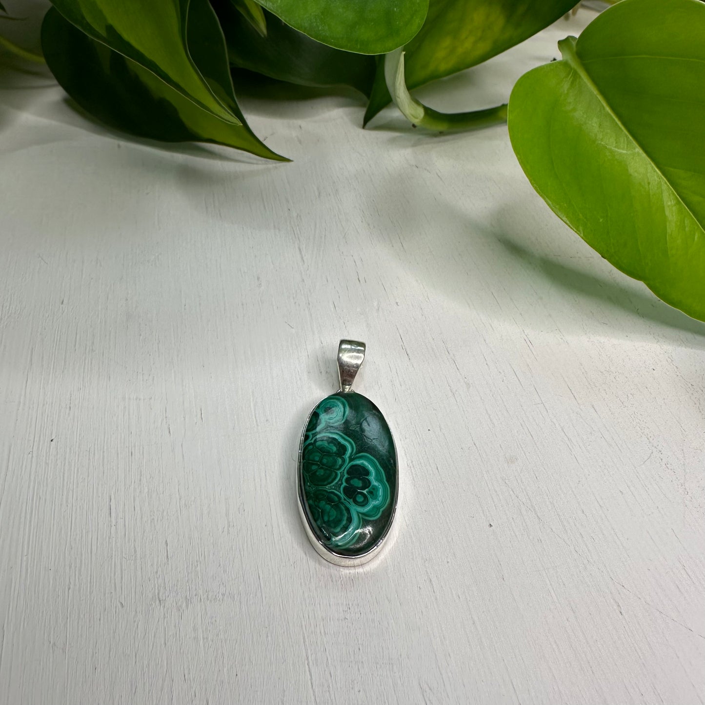 Malachite Sterling Silver Pendant