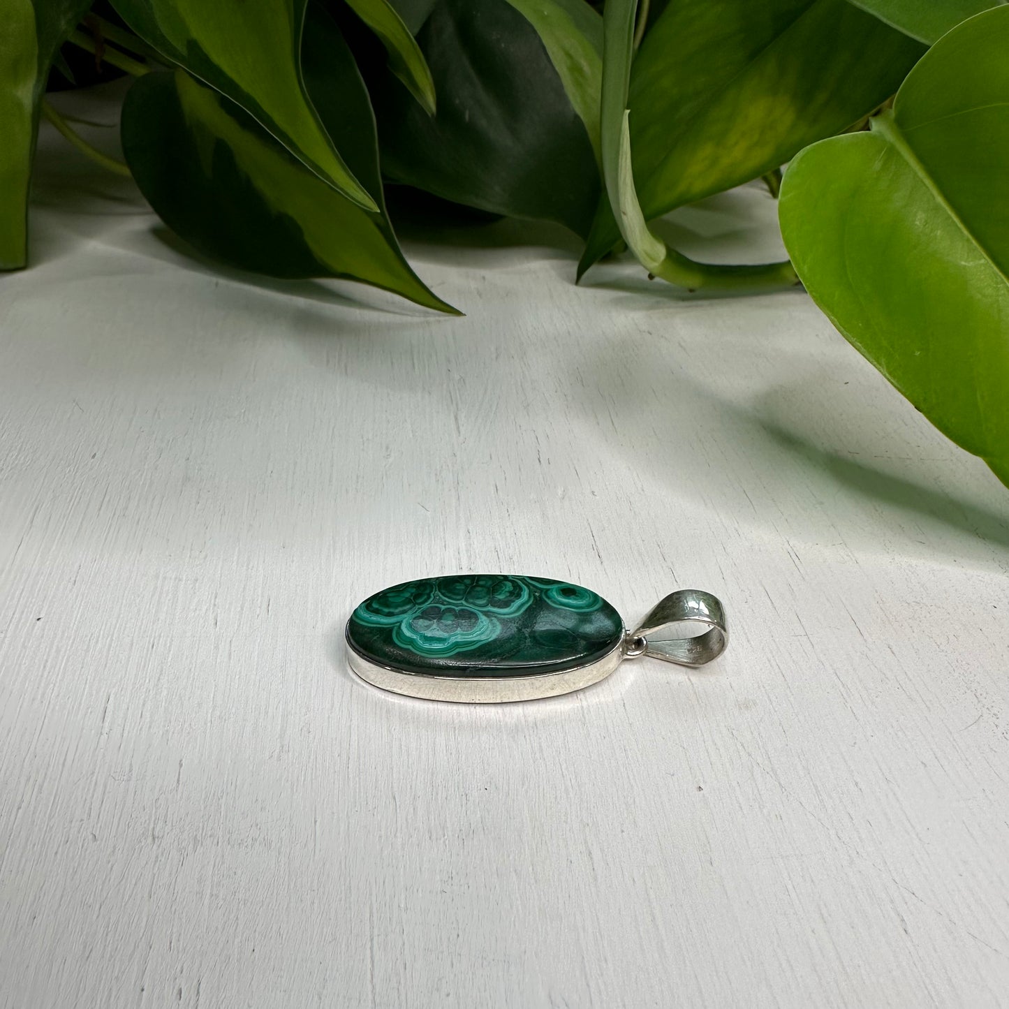 Malachite Sterling Silver Pendant